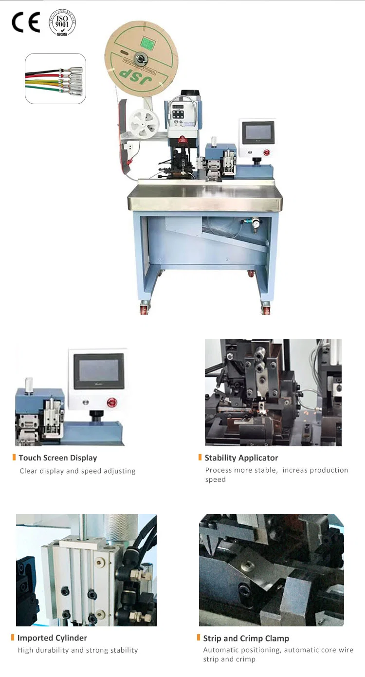  Cosse de sertissage de dénudage de fils, machine de terminal de sertissage, équipement de dénudage et de sertissage de câbles, machine de sertissage de dénudage de câbles multiconducteurs, machine de sertissage de dénudage de fils de câbles, machine de sertissage de dénudage de fils intérieurs