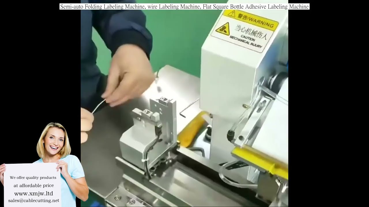 Machine d'étiquetage semi-automatique pliable – pour fils, surfaces planes et bouteilles carrées