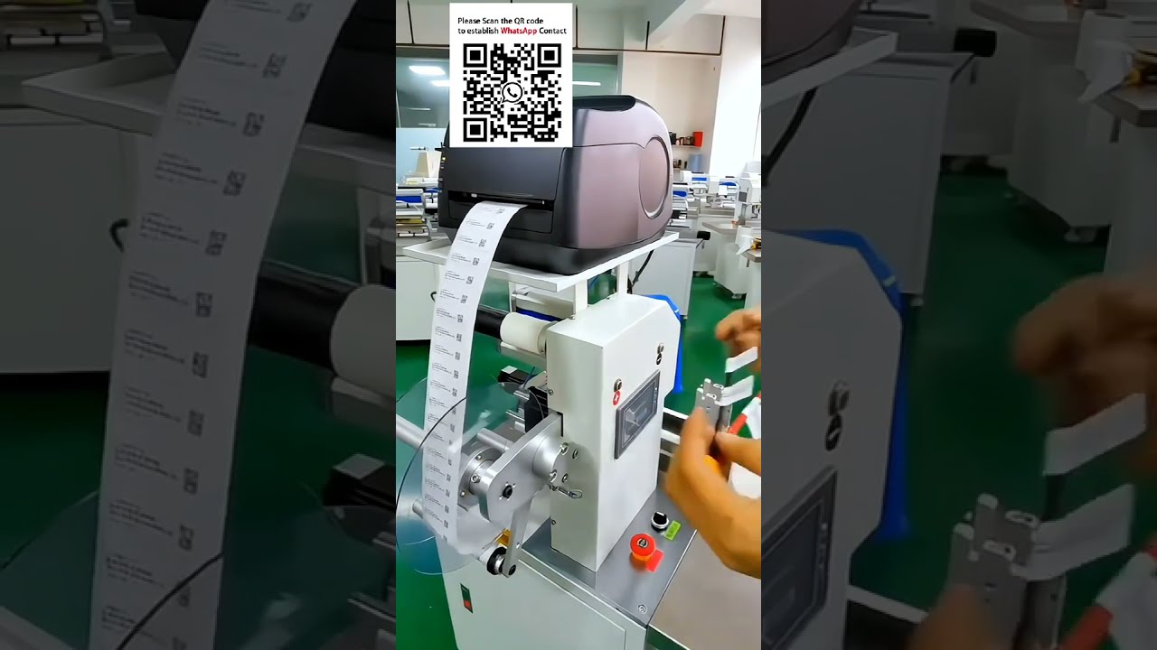 Machine d'étiquetage automatique pour fils pliants avec imprimante optionnelle