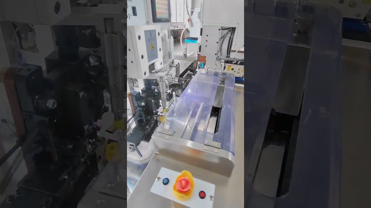 Machine entièrement automatique pour insertion de fiches étanches double extrémité #machine