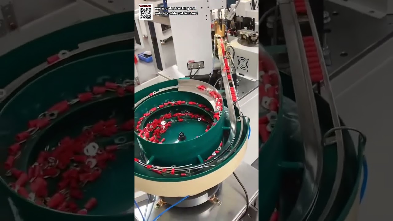 Machine à sertir automatique pour cosses pré-isolées type O/U – Alimentation par bol vibrant