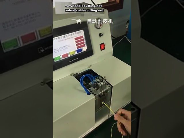 Machine de dénudage 3 carrés tout-en-un : coupe de fils 5-200mm, dénudage de câbles et fibres optiques