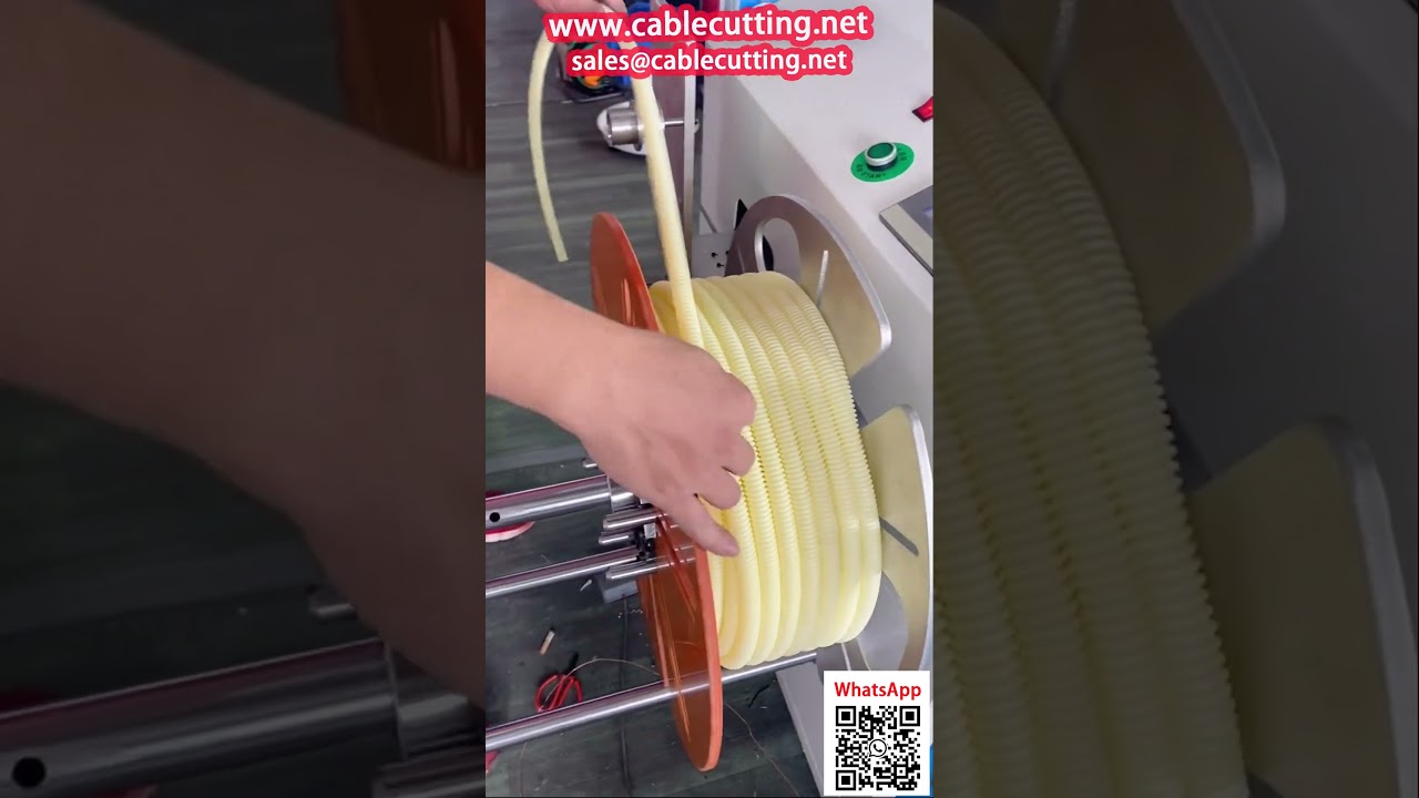 Machine automatique de pose et de bobinage pour tube ondulé