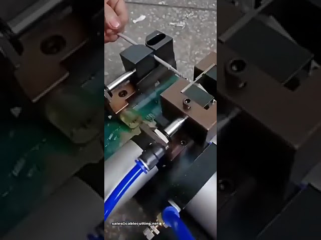 Dénudeuse pneumatique verticale pour câbles multiconducteurs – Machine de dénudage haute performance