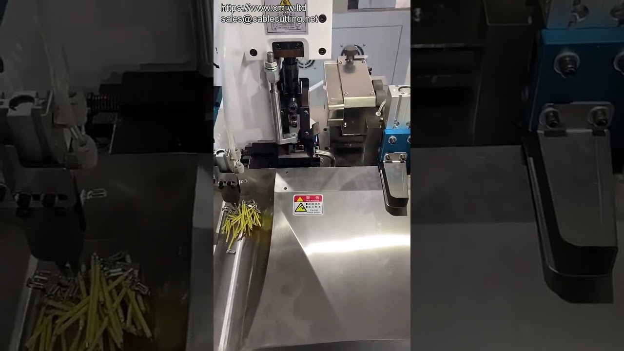Machine automatique silencieuse de dénudage, coupe et sertissage de câbles