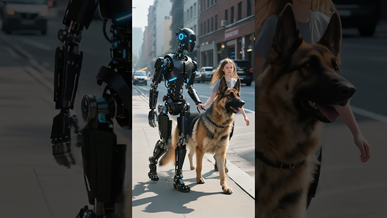 Un robot hyperréaliste promène un chien dans la rue – Démonstration bluffante