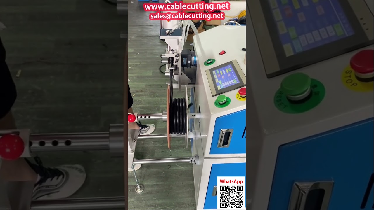 Machine de bobinage et découpe de câble 14 mm avec compteur intégré - Automatisation industrielle
