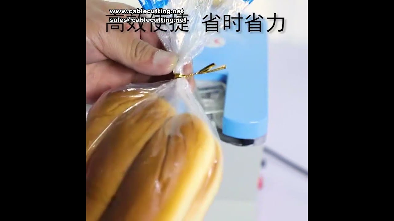Machine automatique de scellage par fil doré pour sacs en film plastique - Conditionnement et ficelage
