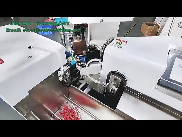 Machine automatique de sertissage et d'étamage de fils à pin terminal - Presse et étamage unilatéral