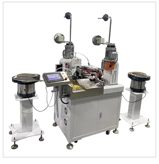 Machine Auto de Sertissage à Vibration Double Tête - Machine de sertissage de fils automatique